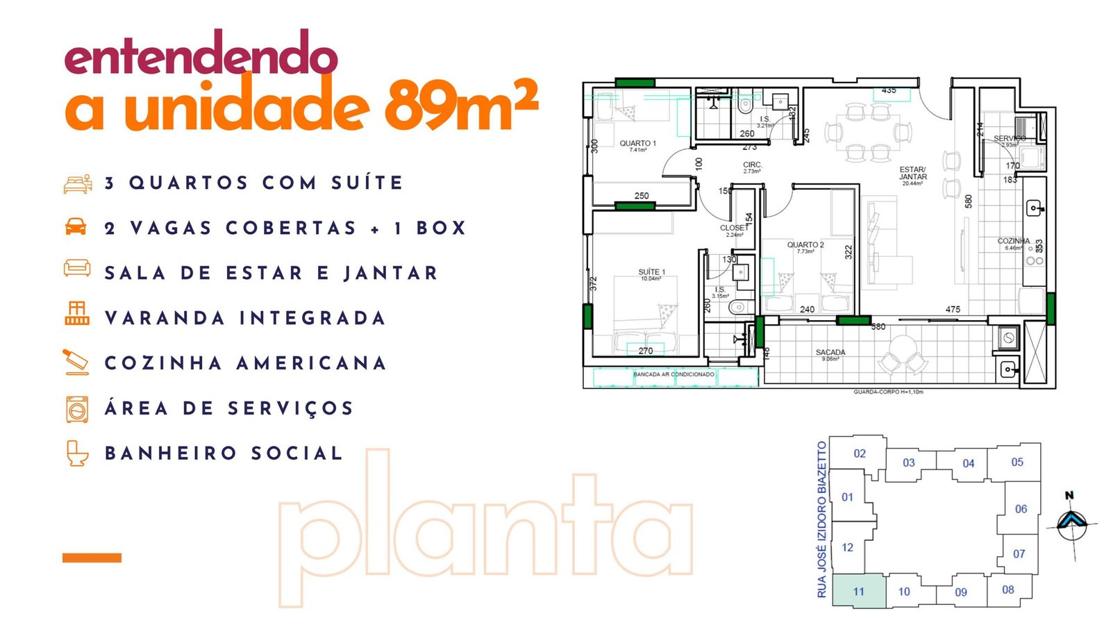Unidade 89 m² - Elarte